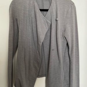 3/$15 SPARKLE & FADE Moto Cardigan in Gray